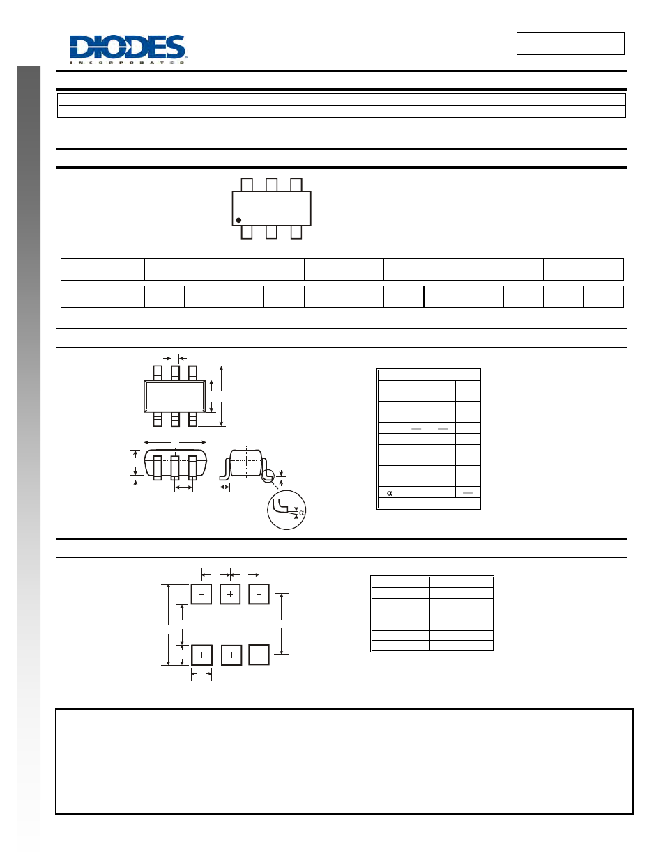 Marking information, Package outline dimensions, Suggested pad layout | Dmp2130ldm, Ordering information, Marking information new product | Diodes DMP2130LDM User Manual | Page 4 / 4
