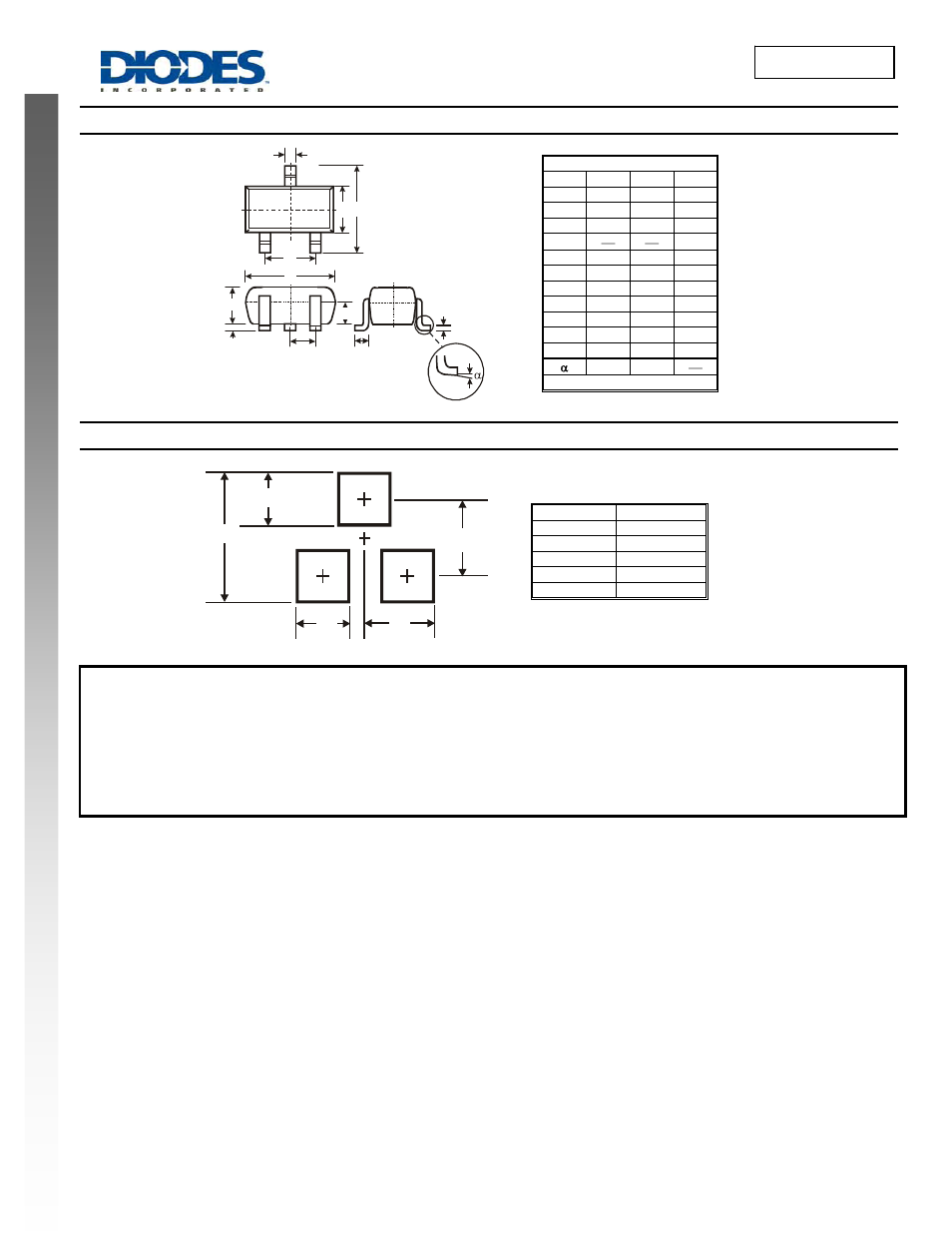 Dmp22d6ut new prod uc t, Package outline dimensions, Suggested pad layout | Diodes DMP22D6UT User Manual | Page 4 / 4