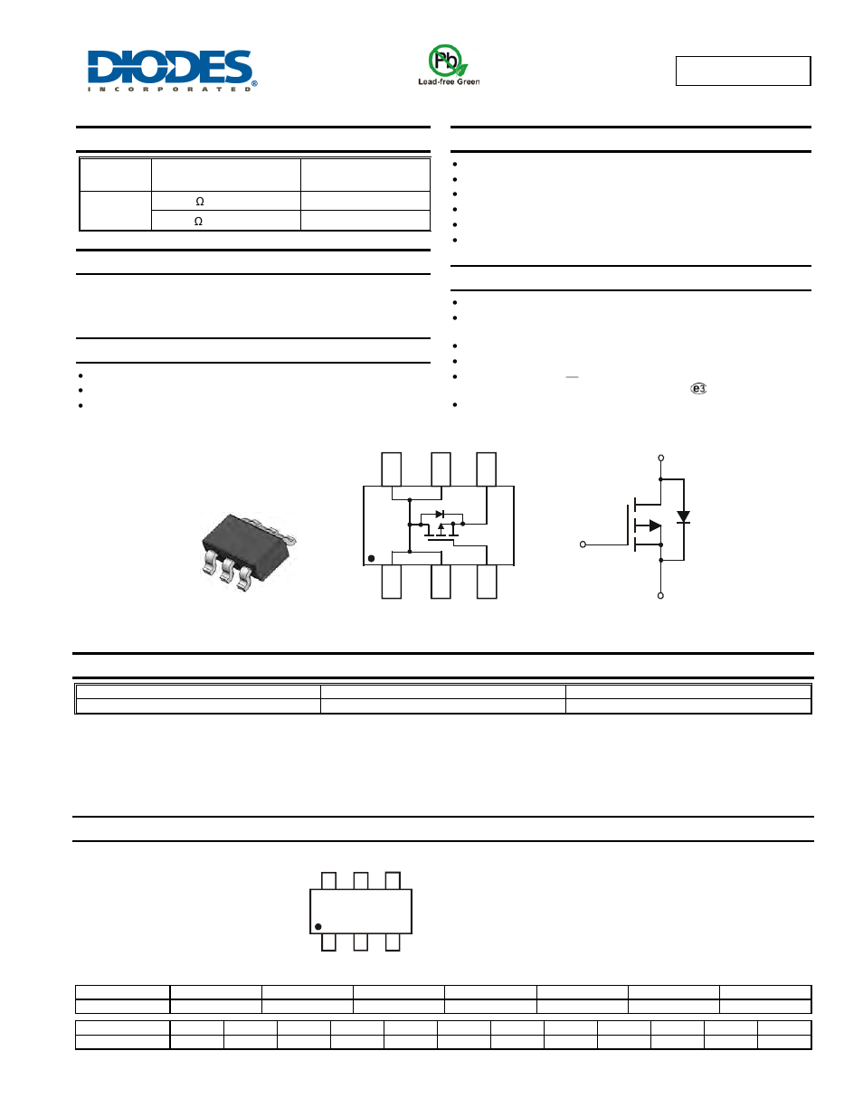 Diodes DMP3050LVT User Manual | 6 pages