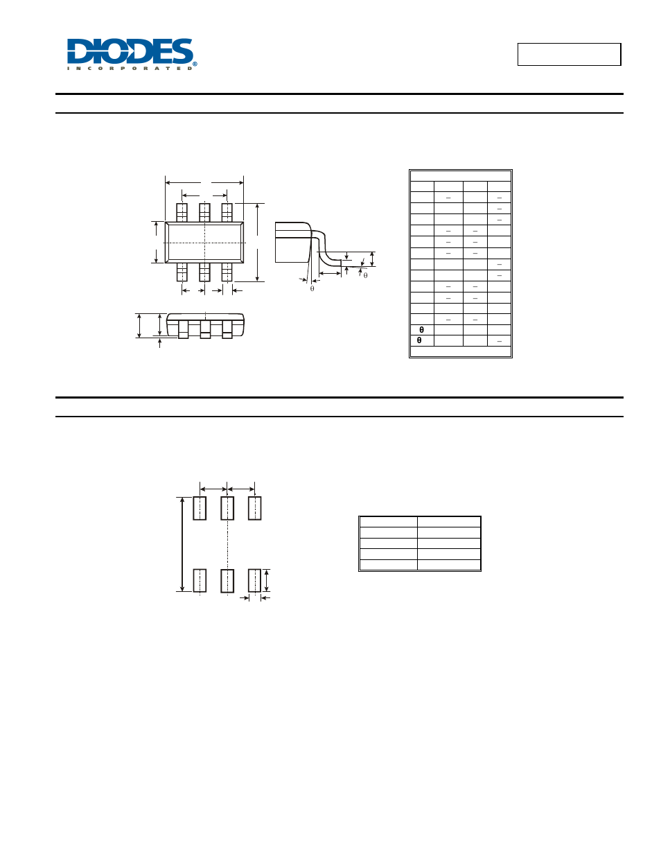 Dmp3050lvt new prod uc t, Package outline dimensions, Suggested pad layout | Diodes DMP3050LVT User Manual | Page 5 / 6