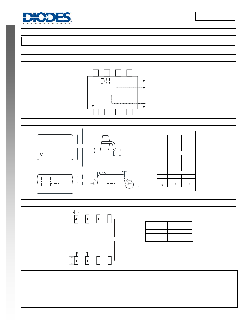 Marking information, Package outline dimensions, Suggested pad layout | Dmp3056lss, Ordering information, Marking information new product | Diodes DMP3056LSS User Manual | Page 4 / 4