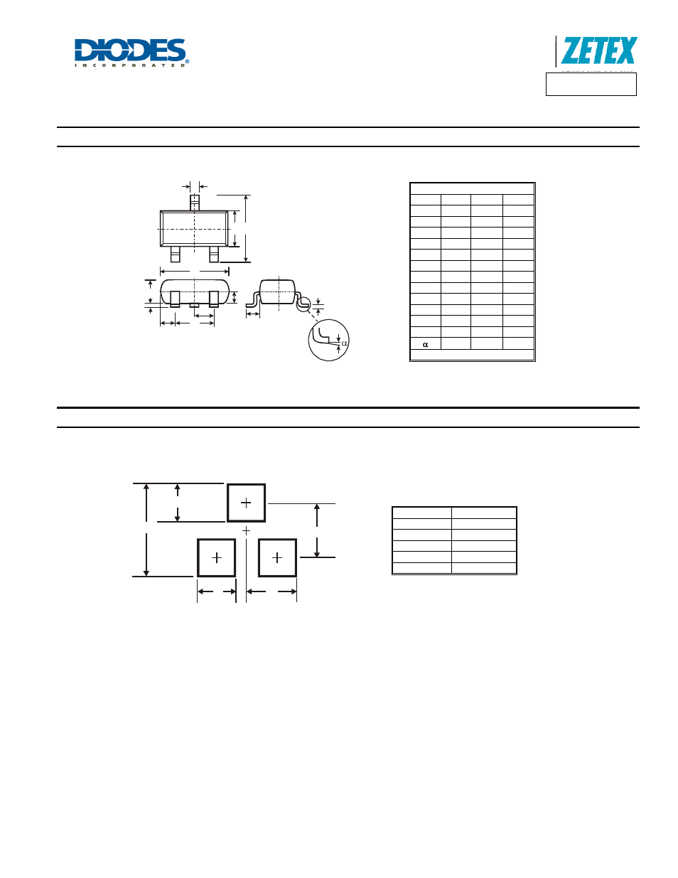 Dmp31d0u, Package outline dimensions, Suggested pad layout | Diodes DMP31D0U User Manual | Page 6 / 7