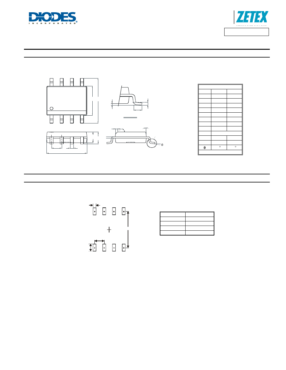Package outline dimensions, Suggested pad layout | Diodes DMP4025LSS User Manual | Page 7 / 8