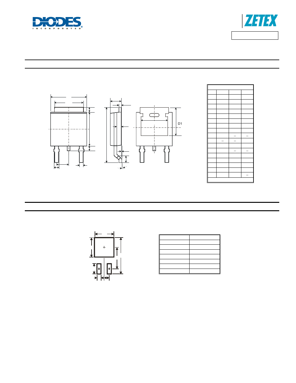 Package outline dimensions, Suggested pad layout | Diodes DMP4051LK3 User Manual | Page 8 / 9