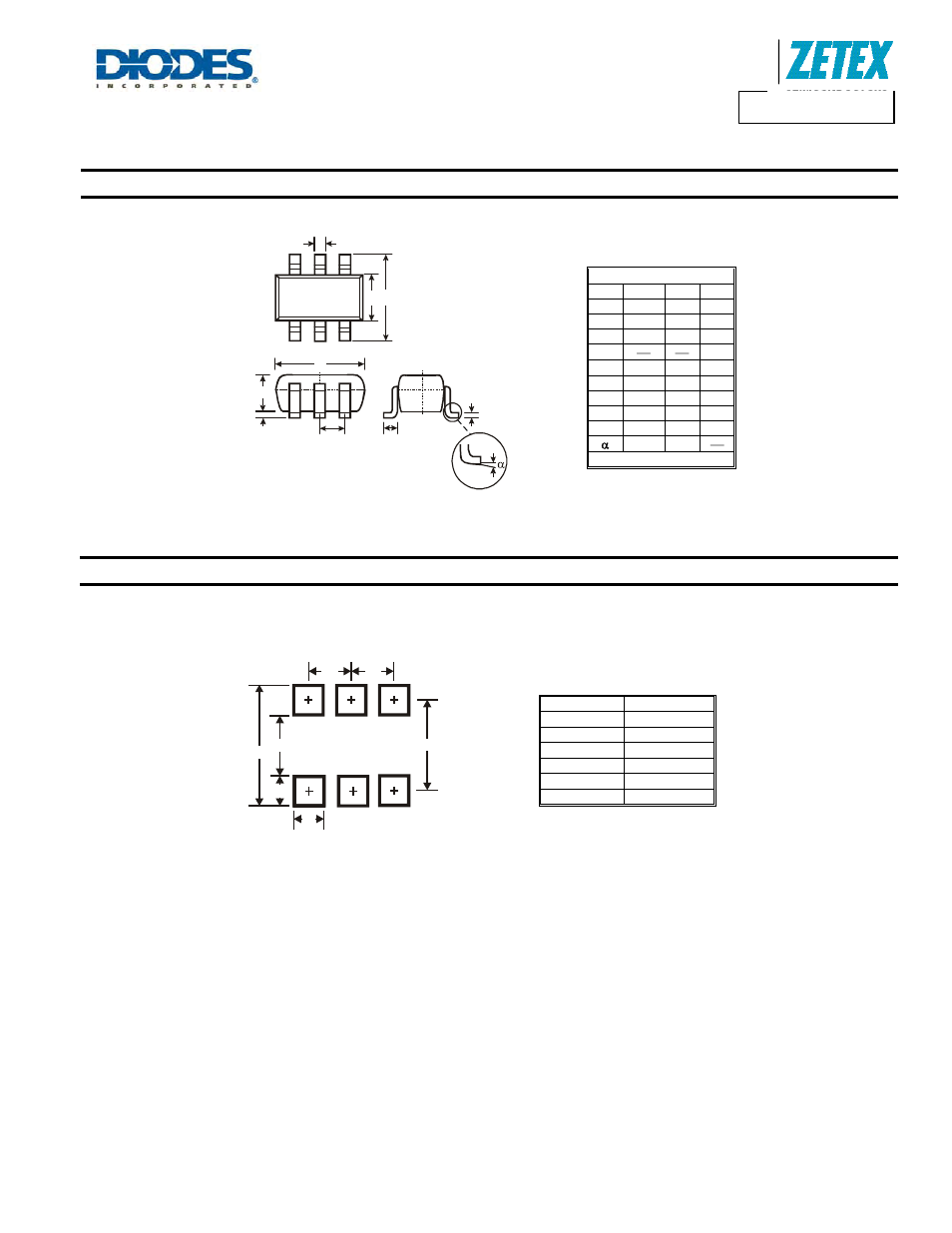 Dmc2700udm new prod uc t, Package outline dimensions, Suggested pad layout | Diodes DMC2700UDM User Manual | Page 8 / 9