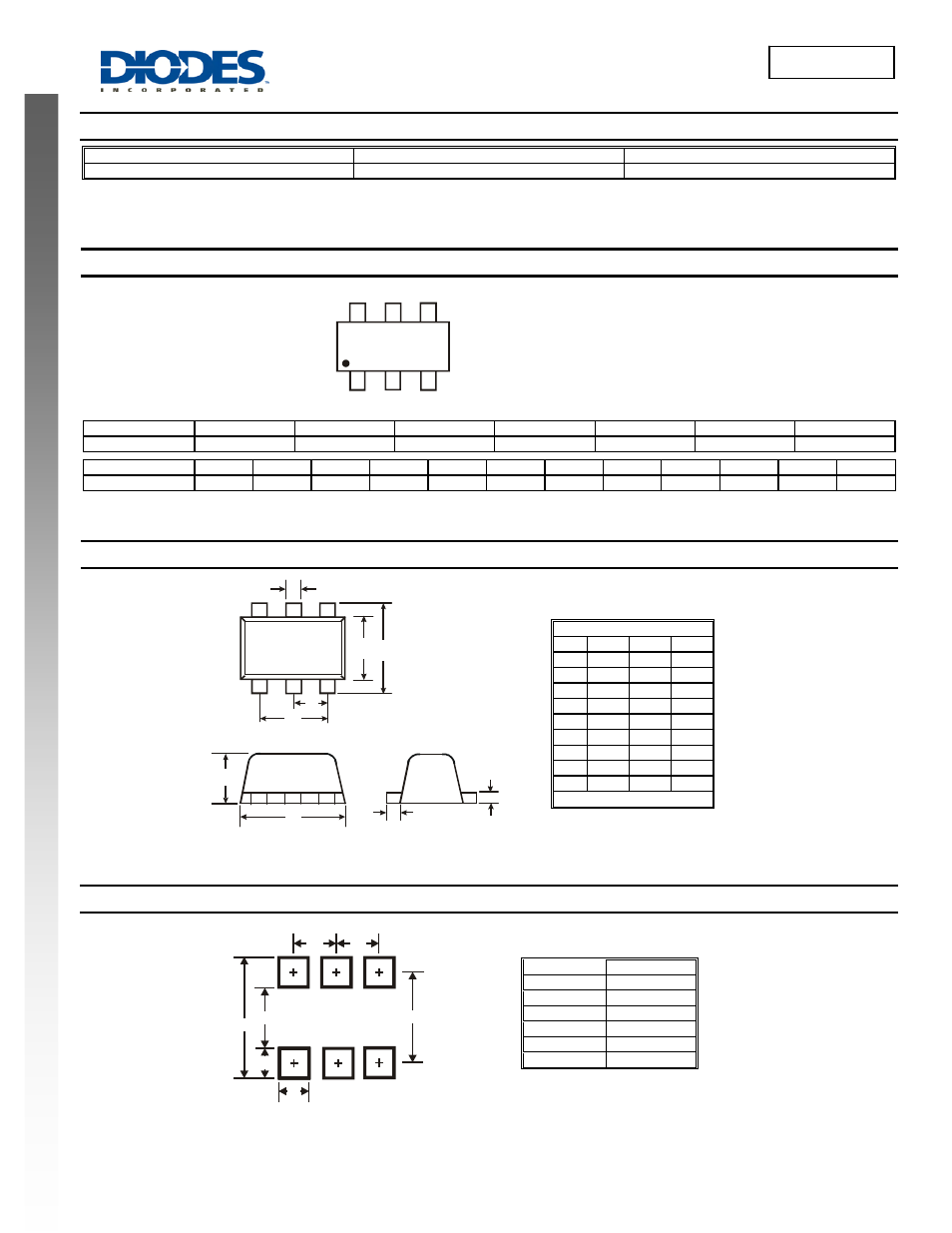 Dmg1016v new prod uc t, Ordering information, Marking information | Package outline dimensions, Suggested pad layout | Diodes DMG1016V User Manual | Page 7 / 8