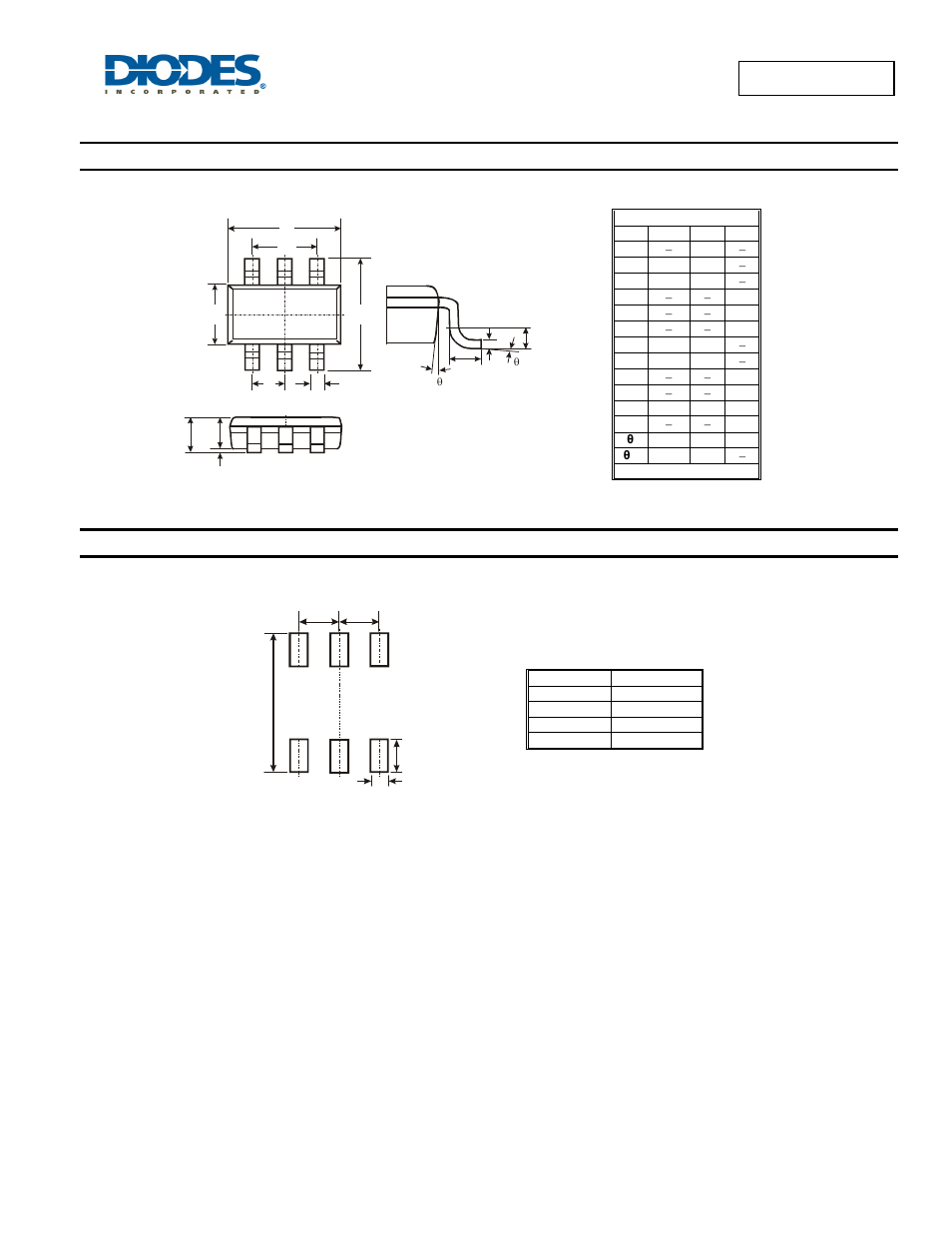 Package outline dimensions, Suggested pad layout | Diodes DMG6602SVT User Manual | Page 9 / 10