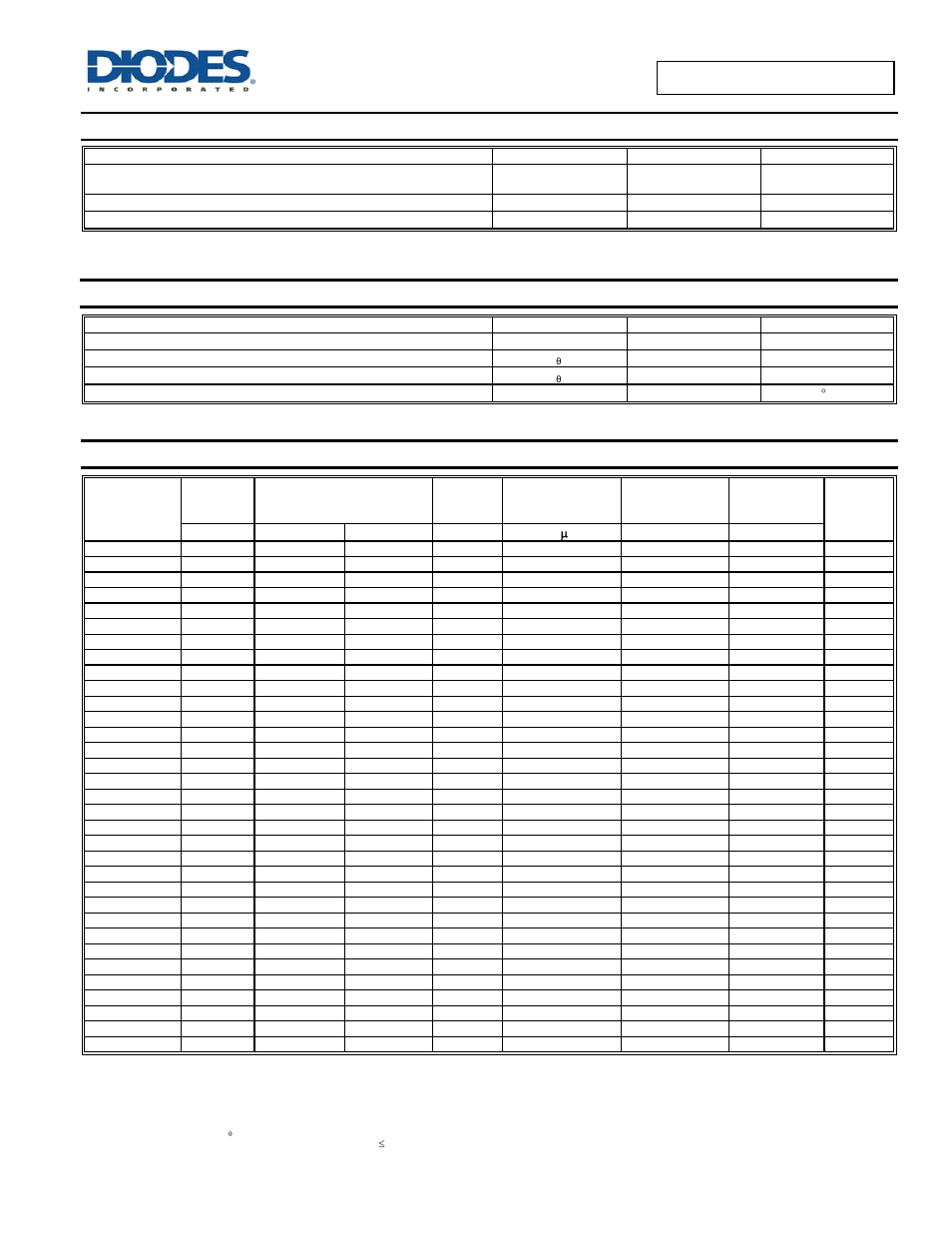 Maximum ratings, Thermal characteristics, Electrical characteristics | Diodes DFLT5V0A – DFLT220A User Manual | Page 2 / 5