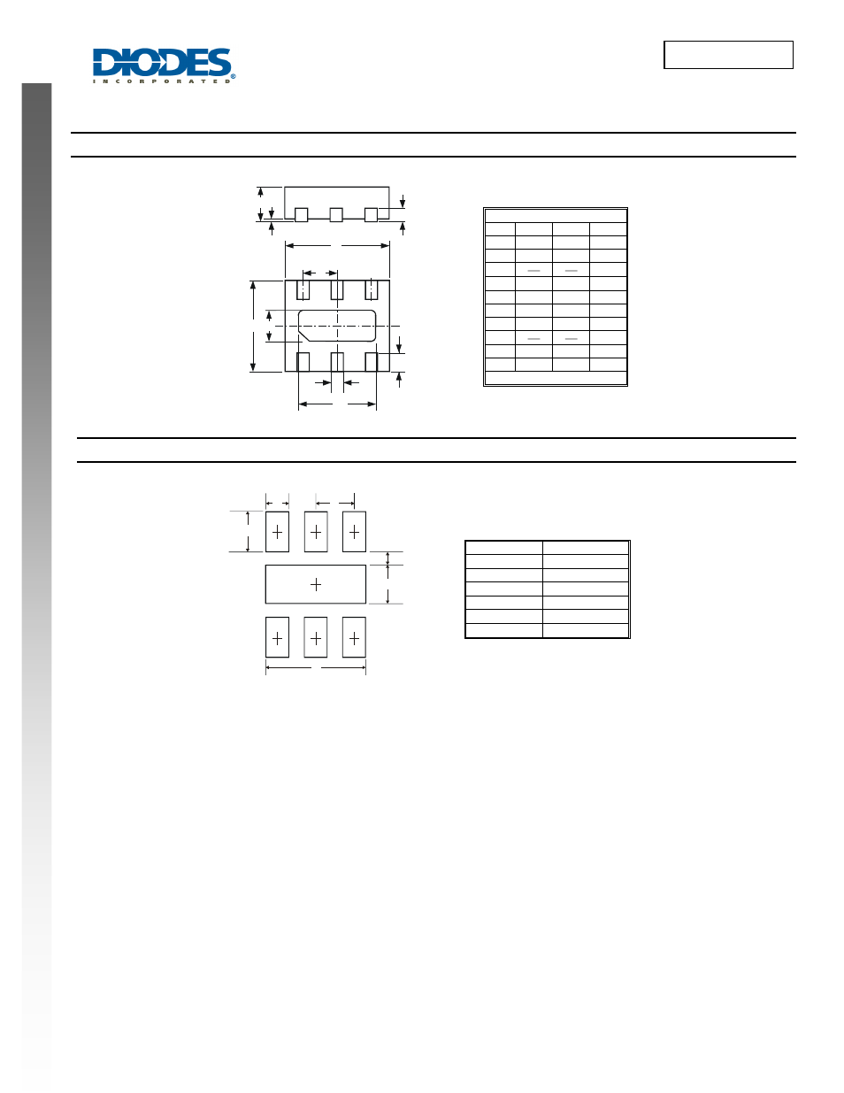 Dmf05lcflp new prod uc t, Package outline dimensions, Suggested pad layout | Diodes DMF05LCFLP User Manual | Page 3 / 4