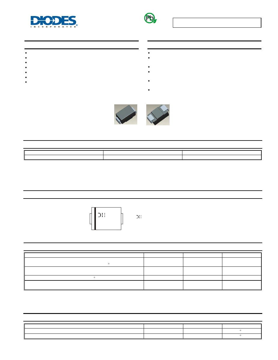 Diodes SMAJ5.0(C)A – SMAJ200(C)A User Manual | 5 pages