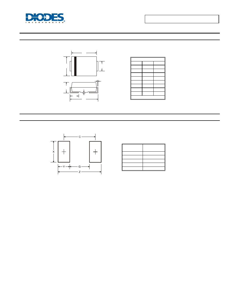 Package outline dimensions, Suggested pad layout | Diodes SMAJ5.0(C)A – SMAJ200(C)A User Manual | Page 4 / 5
