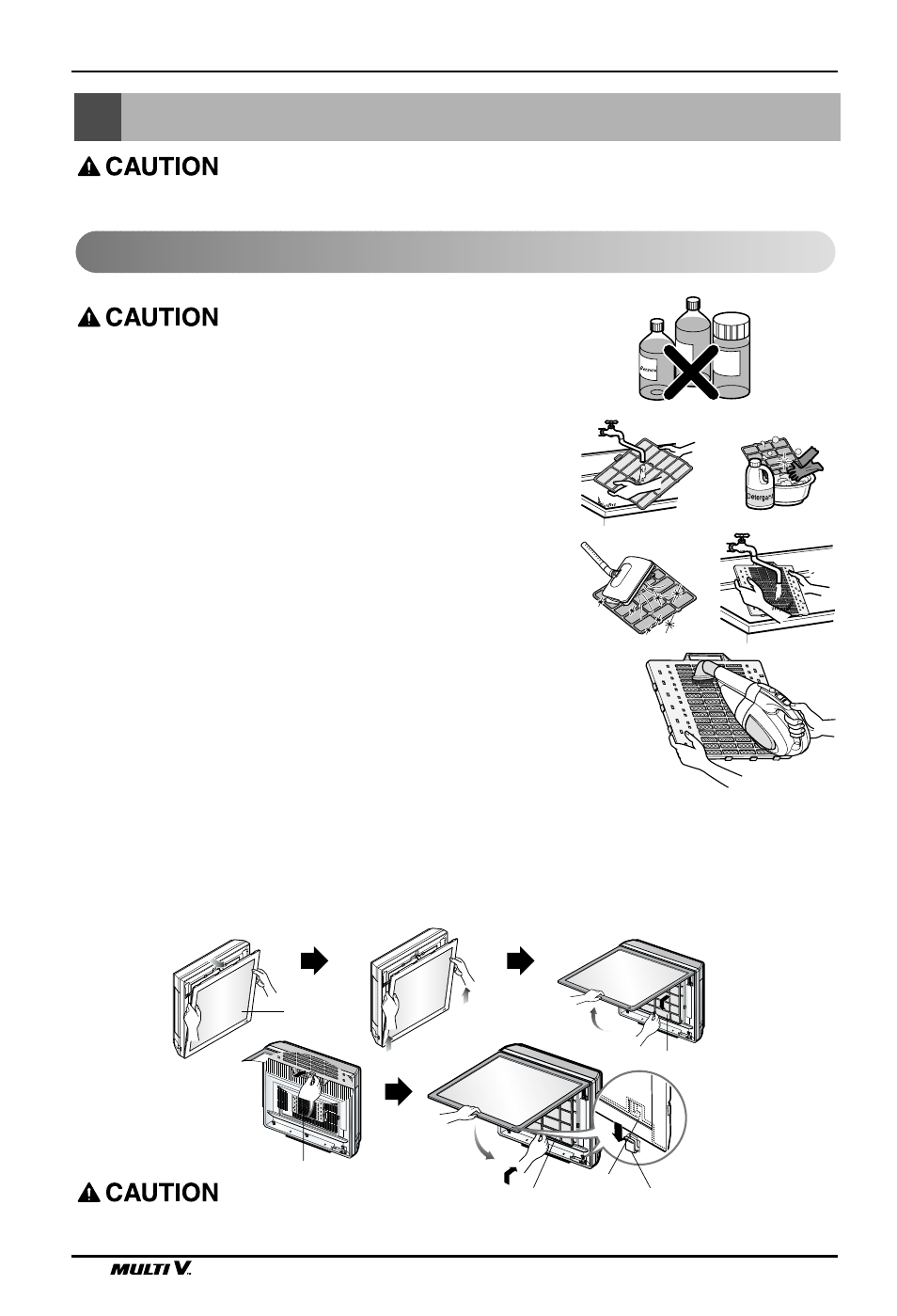 Maintenance and service, Indoor unit, 12 indoor unit | Air filters, Plasma filters, Deodorizer filters, Removal of filters | LG ARNU09GSF11 User Manual | Page 12 / 17