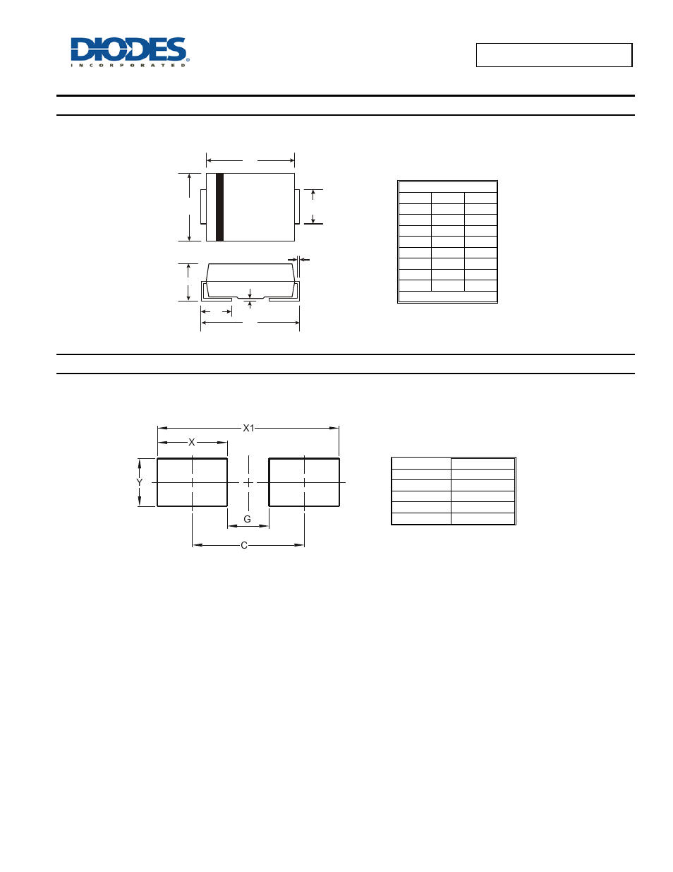 Package outline dimensions, Suggested pad layout | Diodes MURS140 - MURS160 User Manual | Page 4 / 5