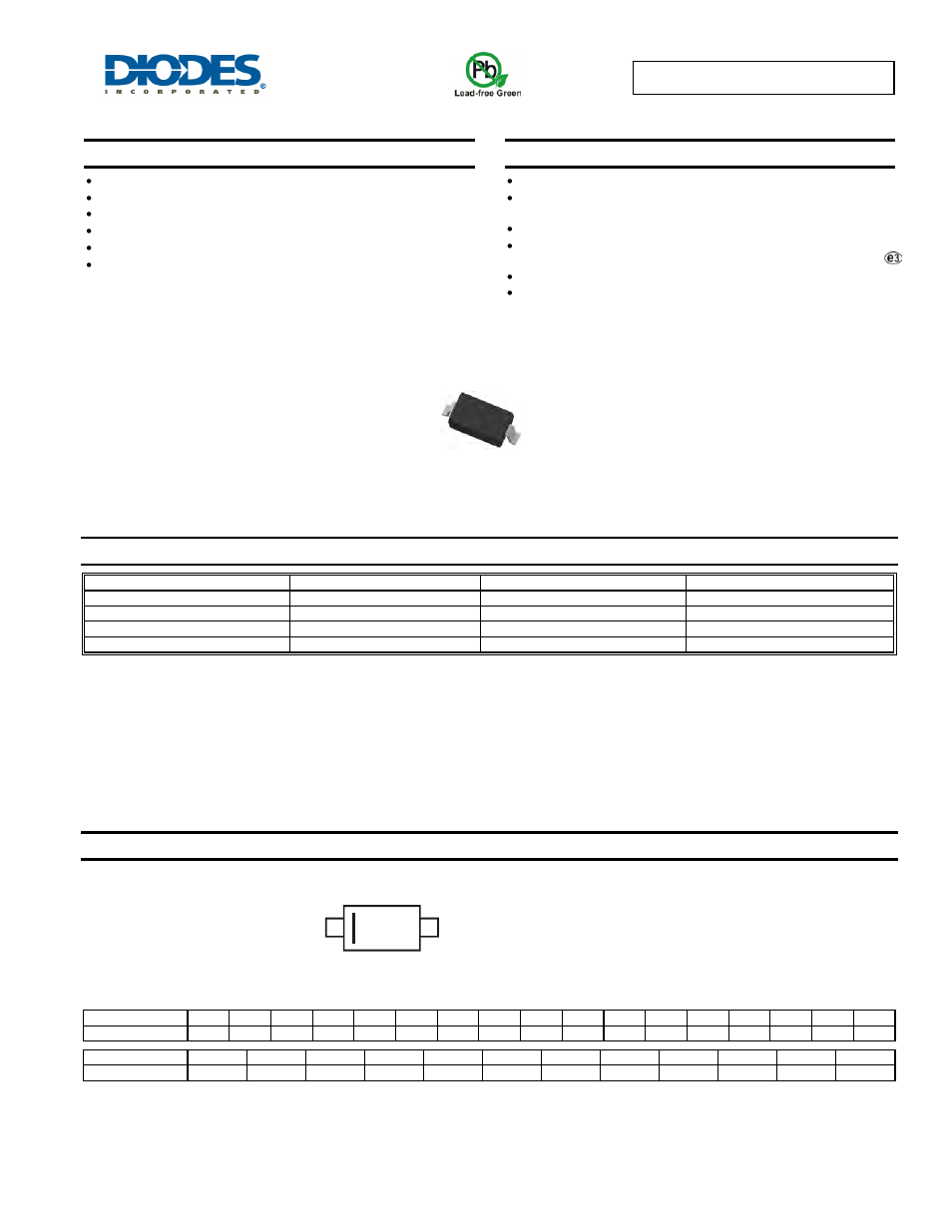 Diodes MMSZ5221B - MMSZ5259B User Manual | 5 pages