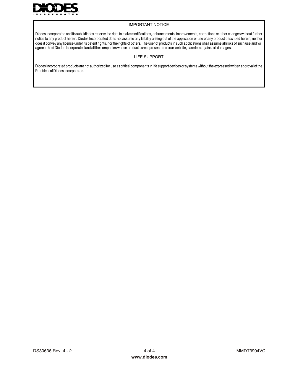 Diodes MMDT3904VC User Manual | Page 4 / 4