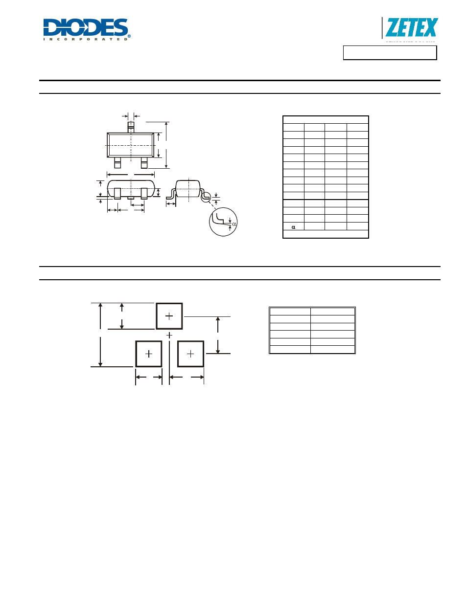 Package outline dimensions, Suggested pad layout | Diodes ZXTP25060BFH User Manual | Page 6 / 7