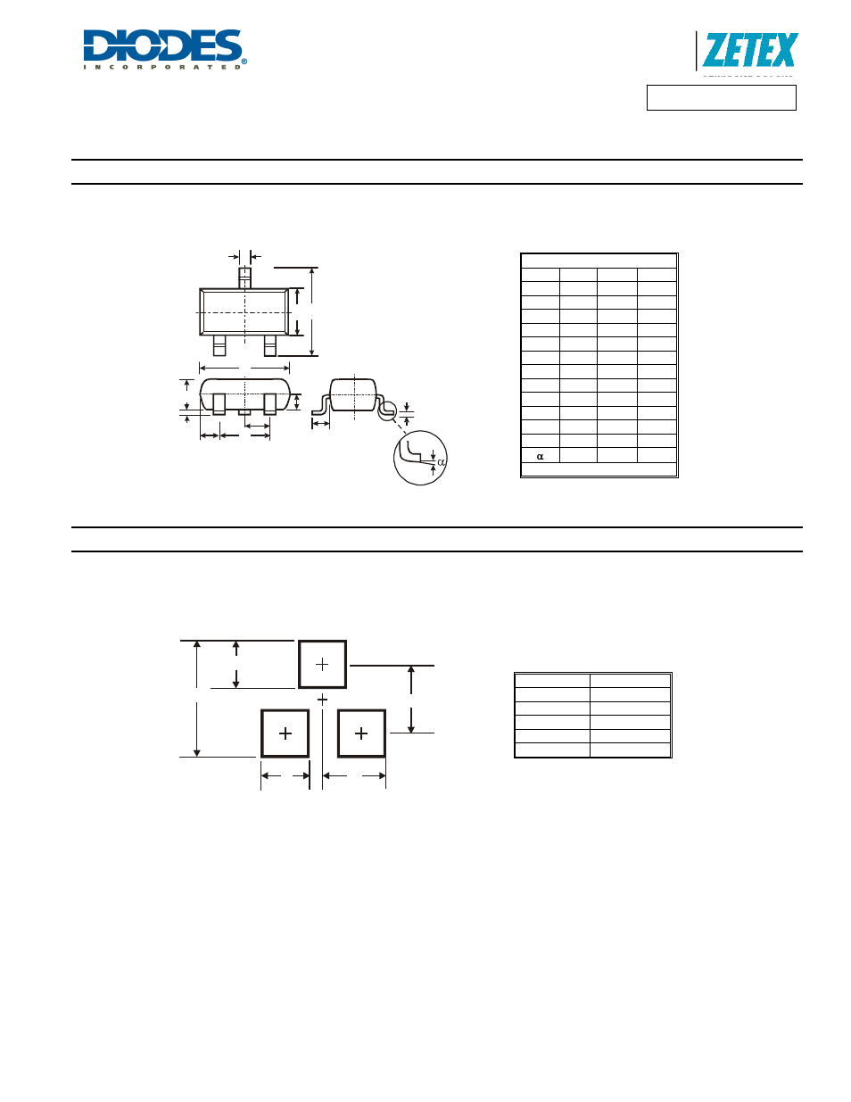 Package outline dimensions, Suggested pad layout | Diodes ZXTP25100CFH User Manual | Page 6 / 7