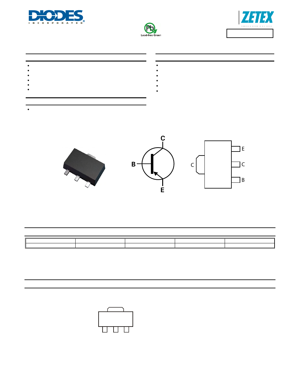 Diodes ZXTP4003Z User Manual | 5 pages