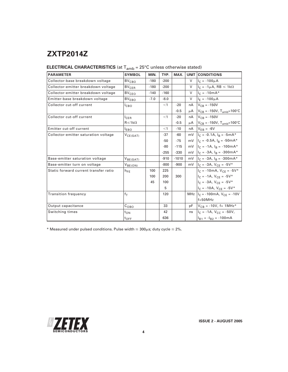 Zxtp2014z | Diodes ZXTP2014Z User Manual | Page 4 / 6