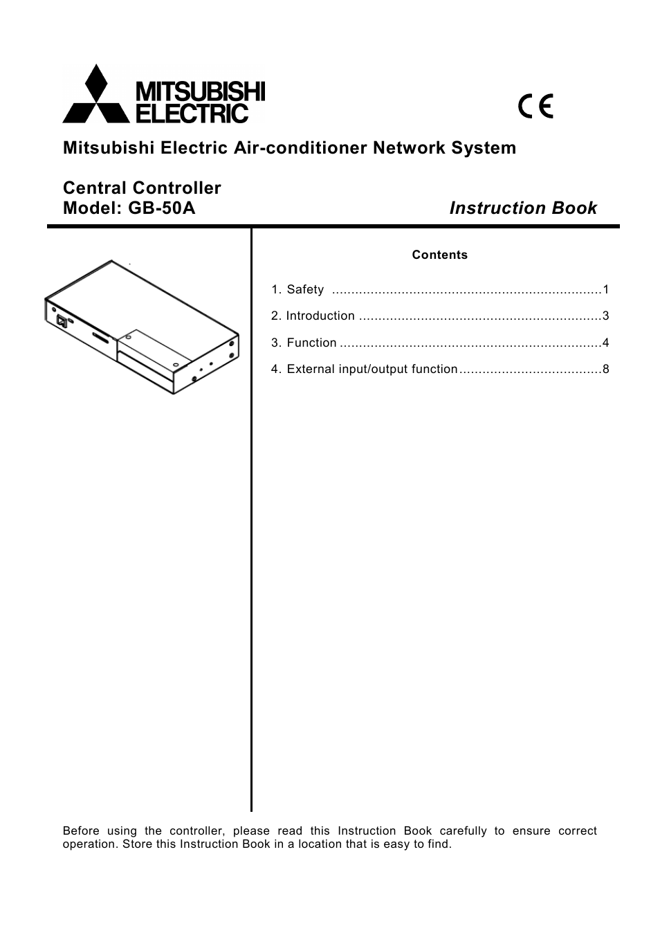 MITSUBISHI ELECTRIC GB-50A User Manual | 12 pages