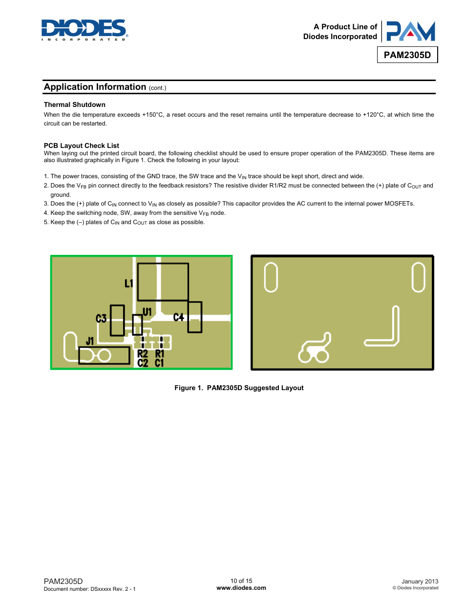 Pam2305d, Application information | Diodes PAM2305D User Manual | Page 10 / 15
