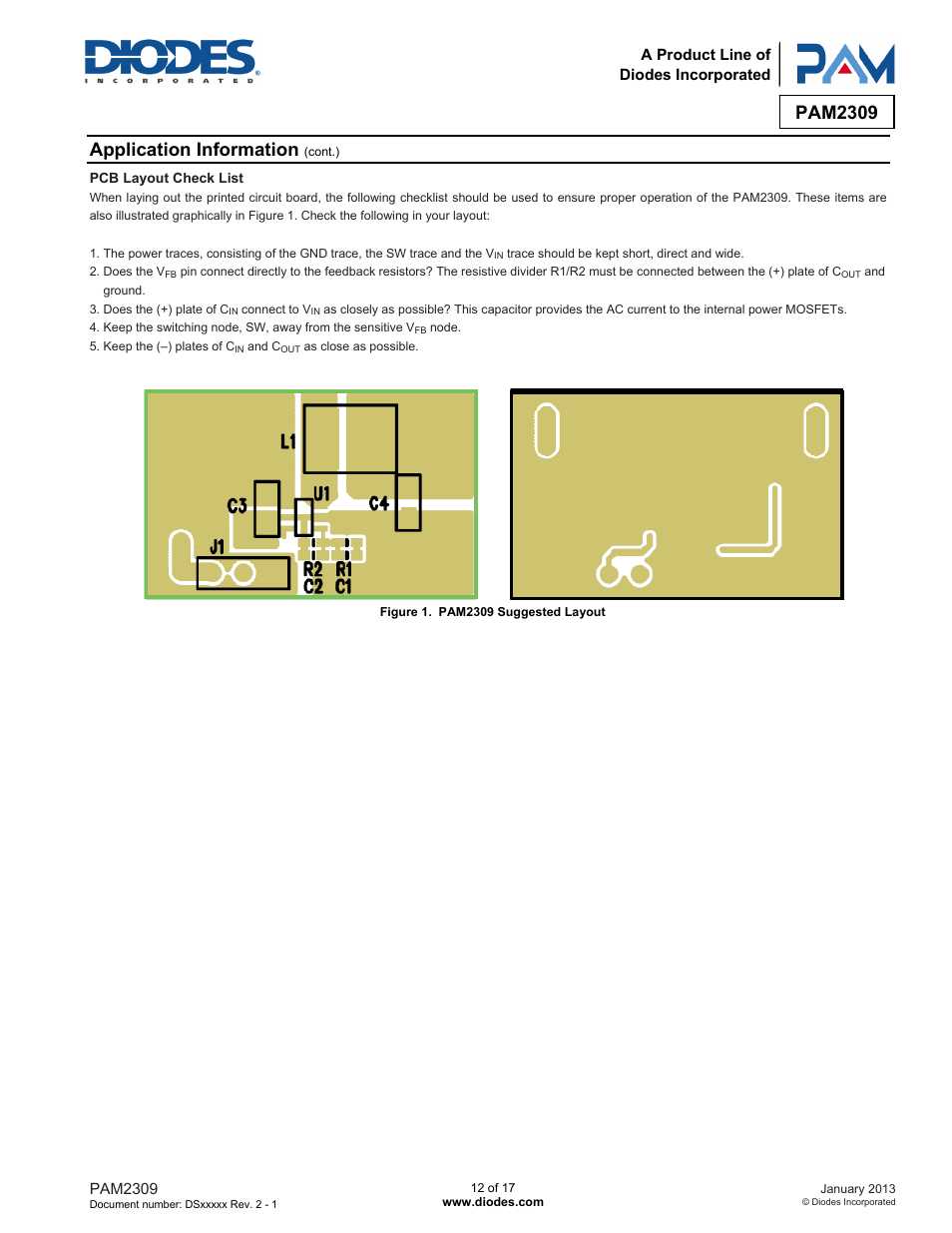 Pam2309, Application information | Diodes PAM2309 User Manual | Page 12 / 17
