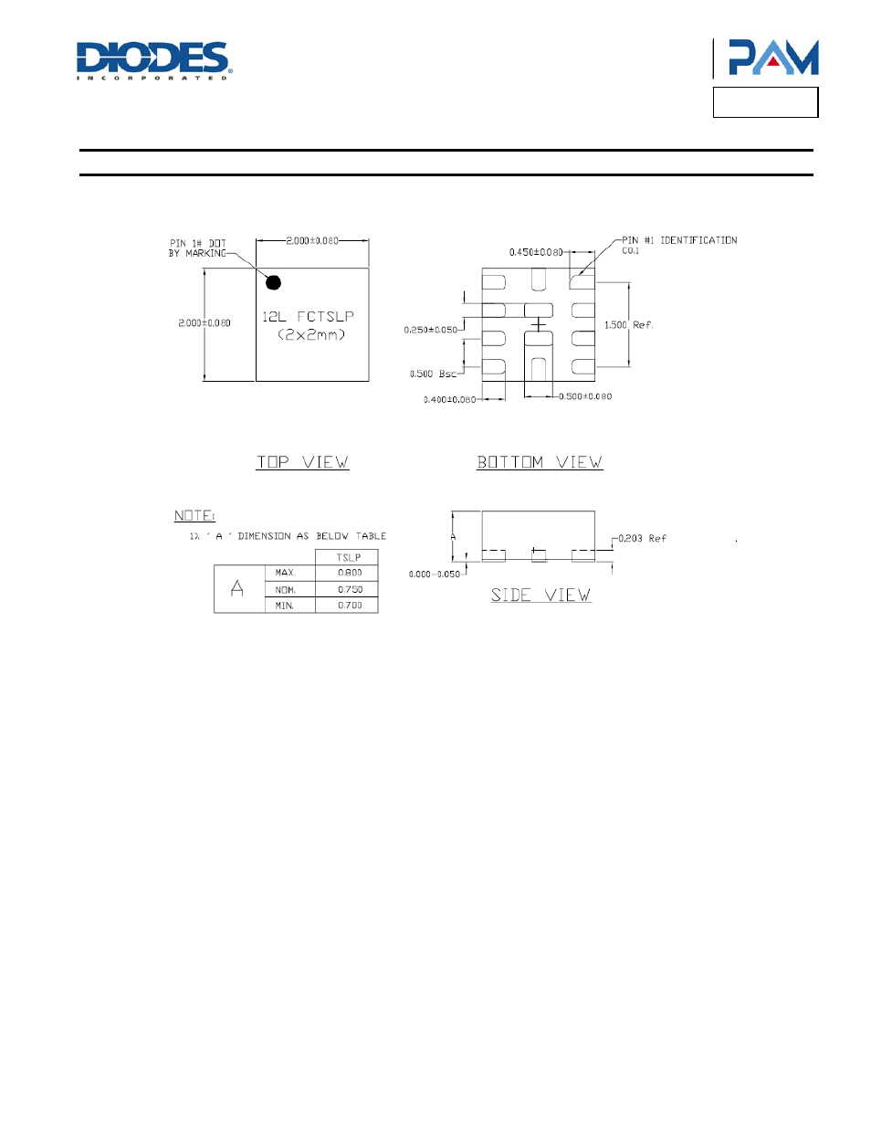 Pam2327, Package outline dimensions | Diodes PAM2327 User Manual | Page 10 / 11