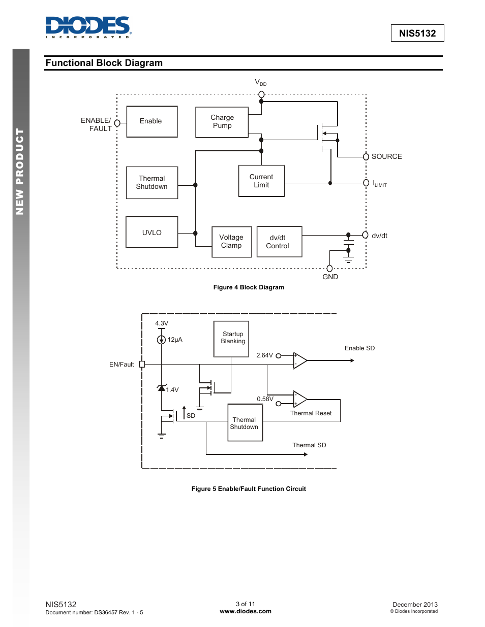 New prod uc t nis5132 functional block diagram | Diodes NIS5132 User Manual | Page 3 / 11