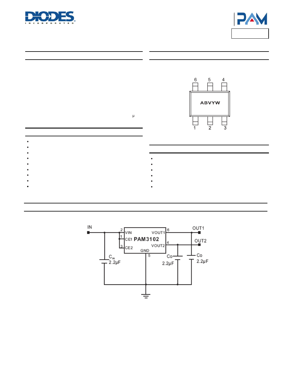 Diodes PAM3102 User Manual | 12 pages