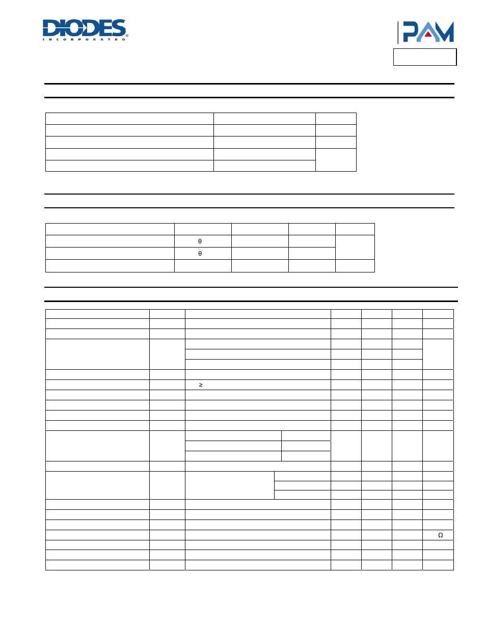 Recommended operating conditions, Thermal information, Electrical characteristics | Pam3102, A product line of diodes incorporated | Diodes PAM3102 User Manual | Page 3 / 12