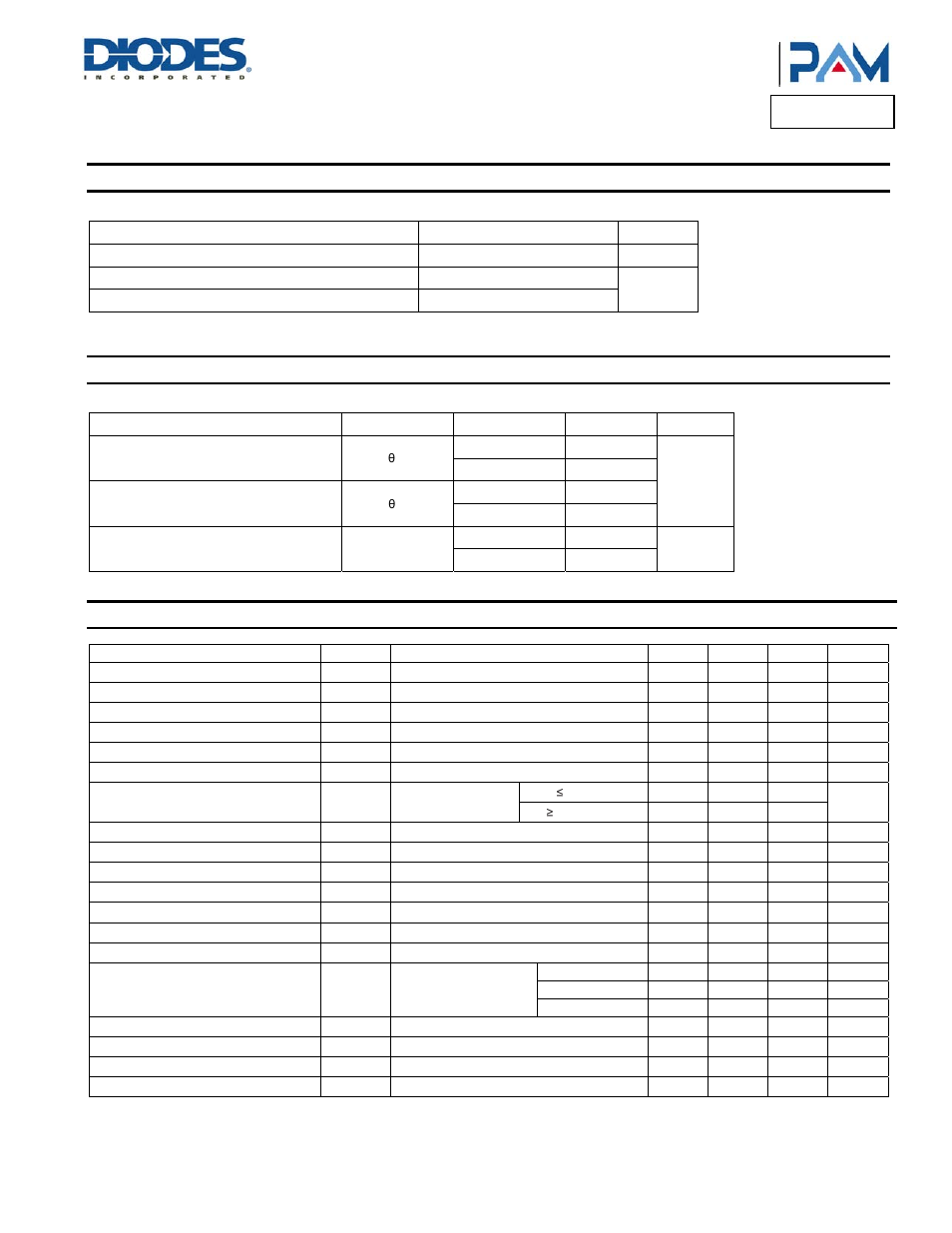 Recommended operating conditions, Thermal information, Electrical characteristics | Pam3103, A product line of diodes incorporated | Diodes PAM3103 User Manual | Page 3 / 11