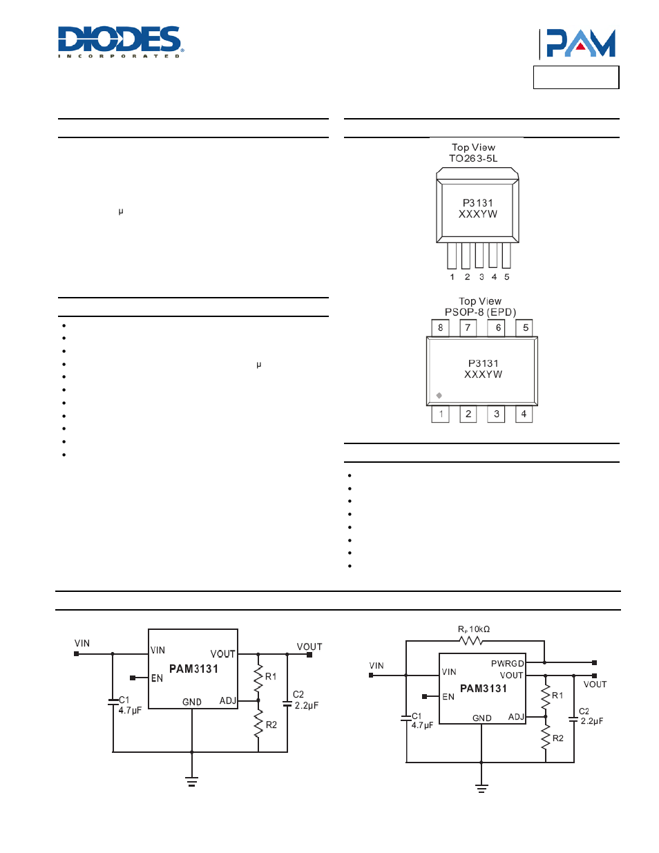 Diodes PAM3131 User Manual | 14 pages