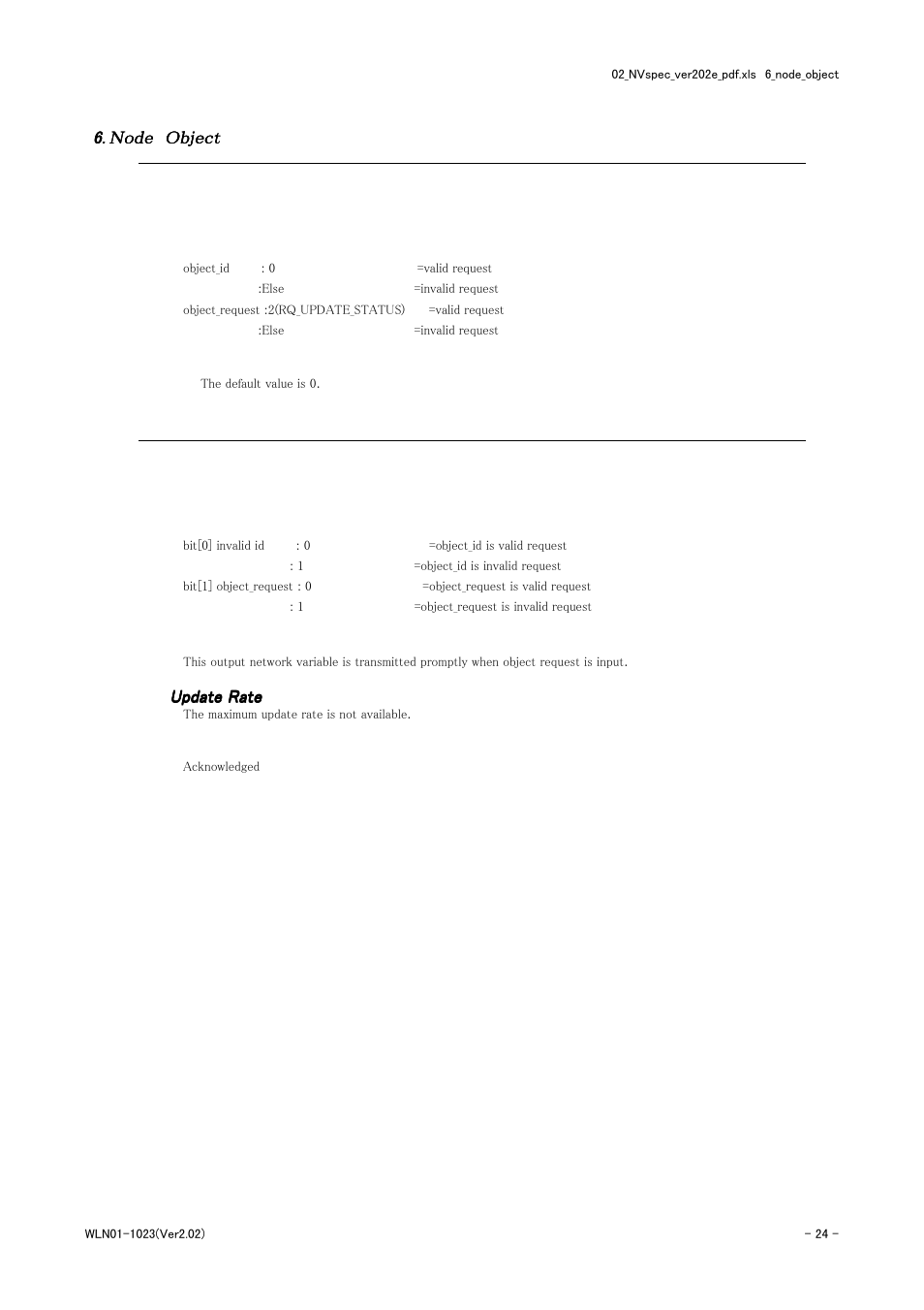 Object request, Object status | MITSUBISHI ELECTRIC LMAP-02E User Manual | Page 24 / 25