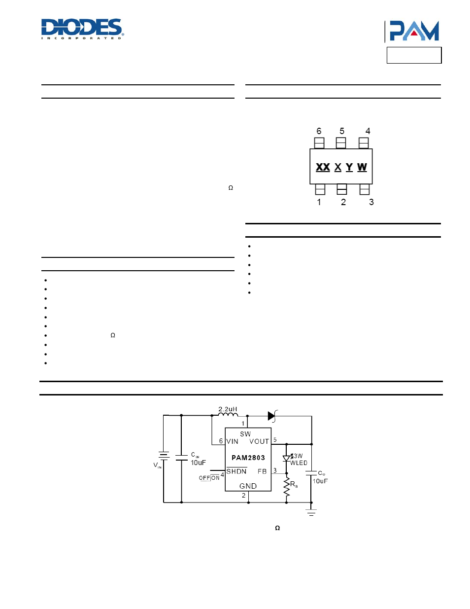 Diodes PAM2803 User Manual | 9 pages
