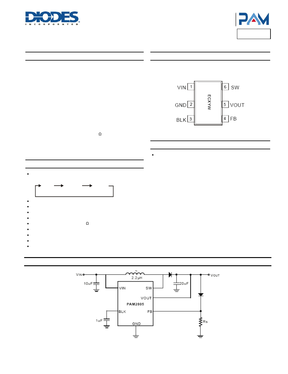 Diodes PAM2805 User Manual | 9 pages