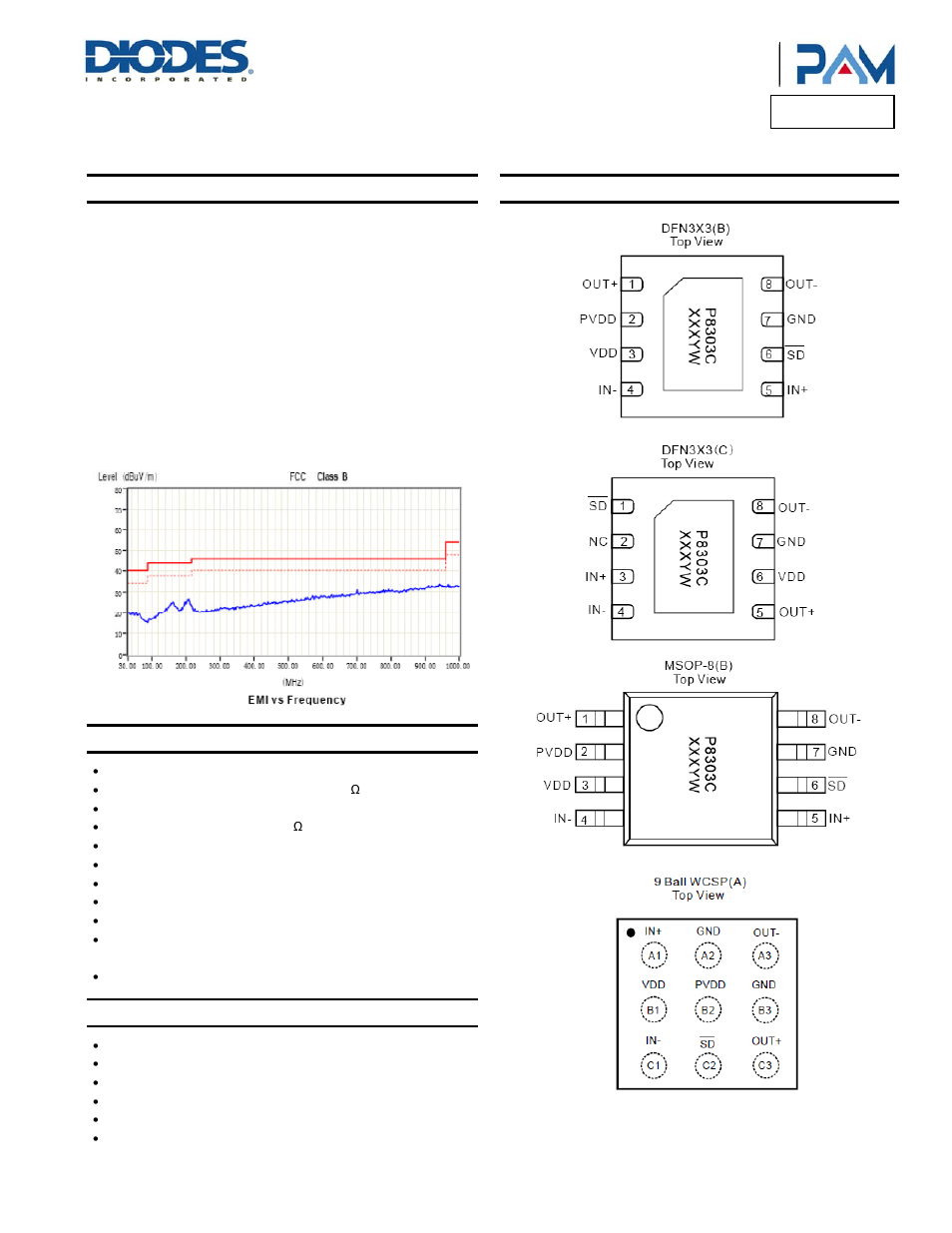 Diodes PAM8303C User Manual | 17 pages