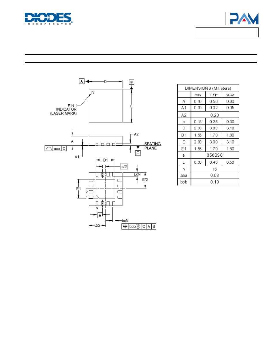 Package outline dimensions | Diodes PAM8908 User Manual | Page 11 / 12