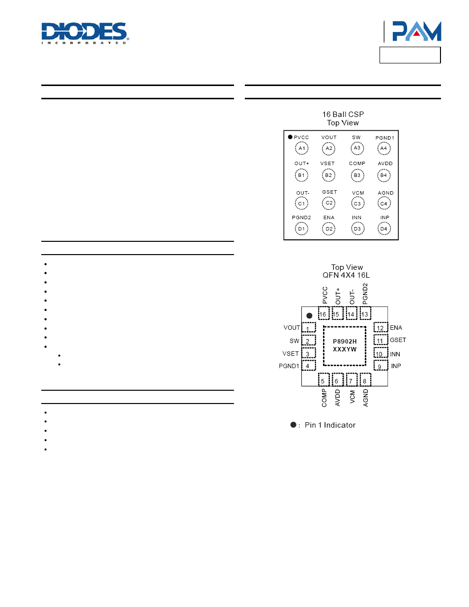 Diodes PAM8902H User Manual | 12 pages