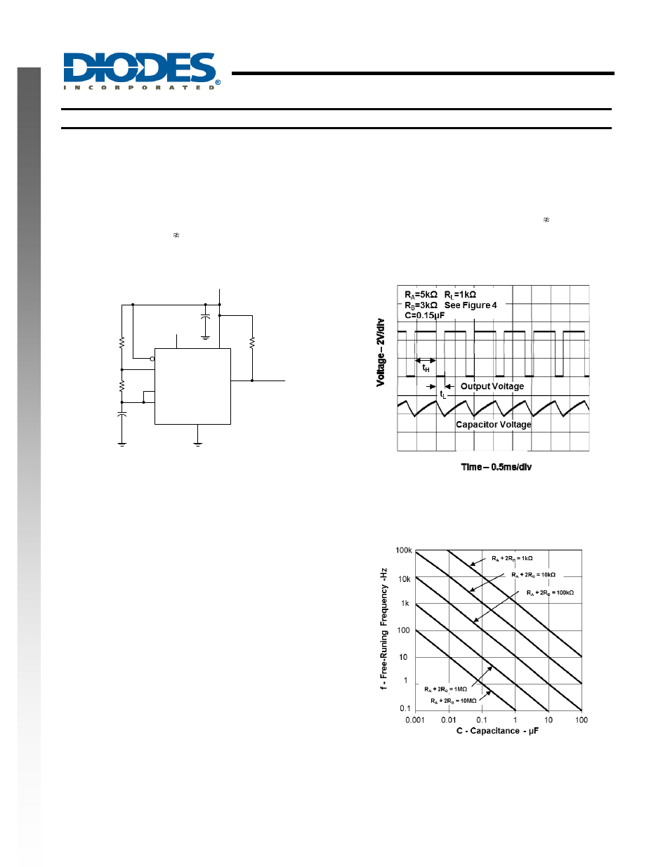 Precision timers, New prod uc t typical applications characteristics | Diodes NA555 User Manual | Page 8 / 14