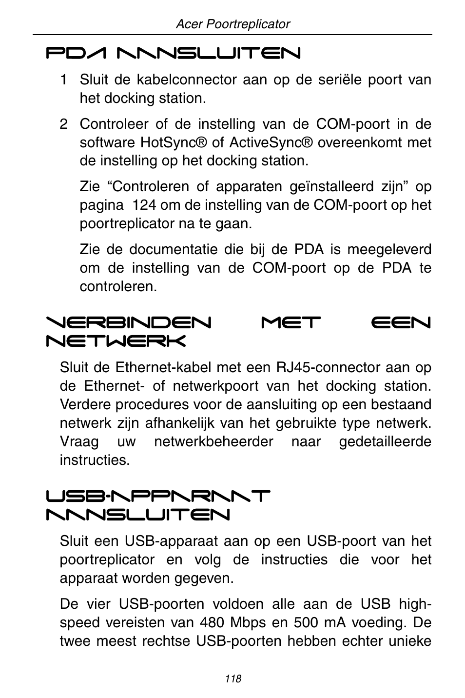 Acer ACP45 USB port replicator User Manual | Page 118 / 150