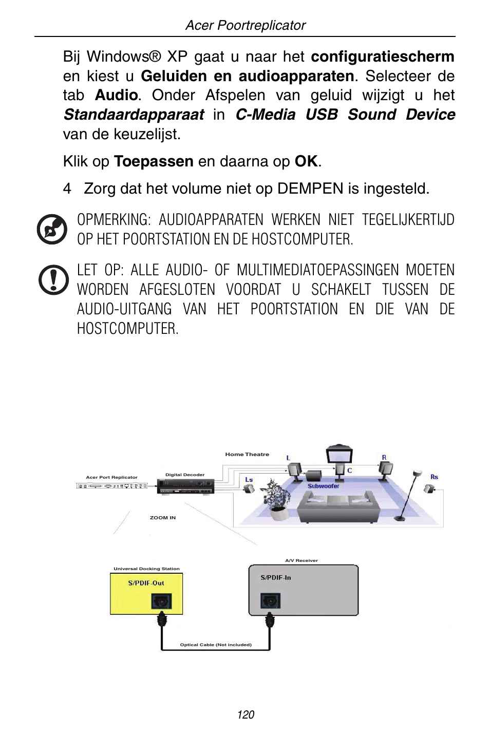 Acer poortreplicator | Acer ACP45 USB port replicator User Manual | Page 120 / 150