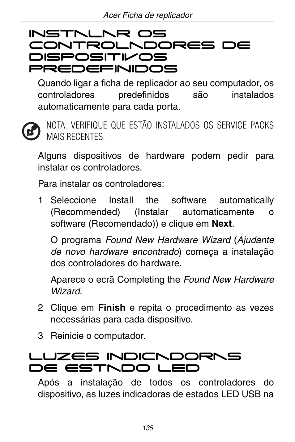 Acer ACP45 USB port replicator User Manual | Page 135 / 150