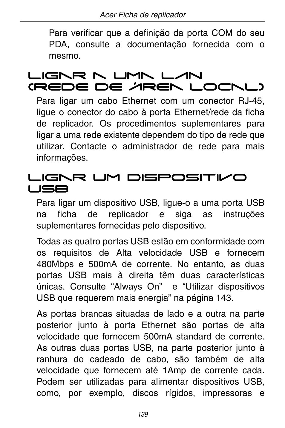 Acer ACP45 USB port replicator User Manual | Page 139 / 150