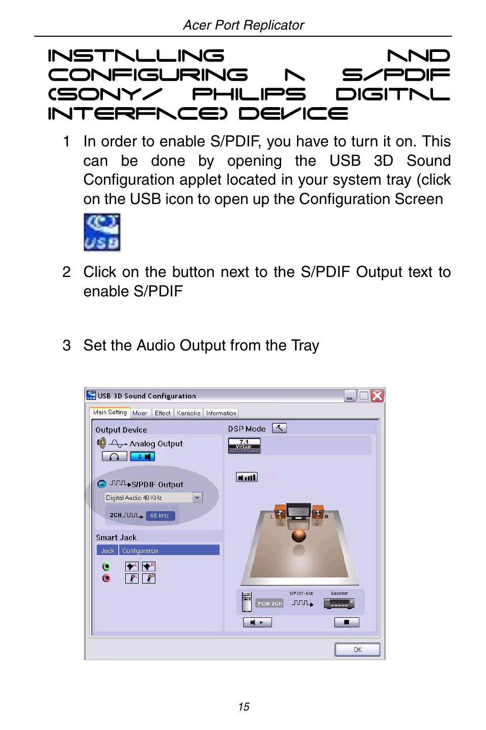 Acer ACP45 USB port replicator User Manual | Page 15 / 150