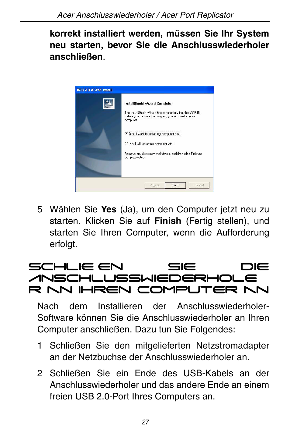 Acer ACP45 USB port replicator User Manual | Page 27 / 150