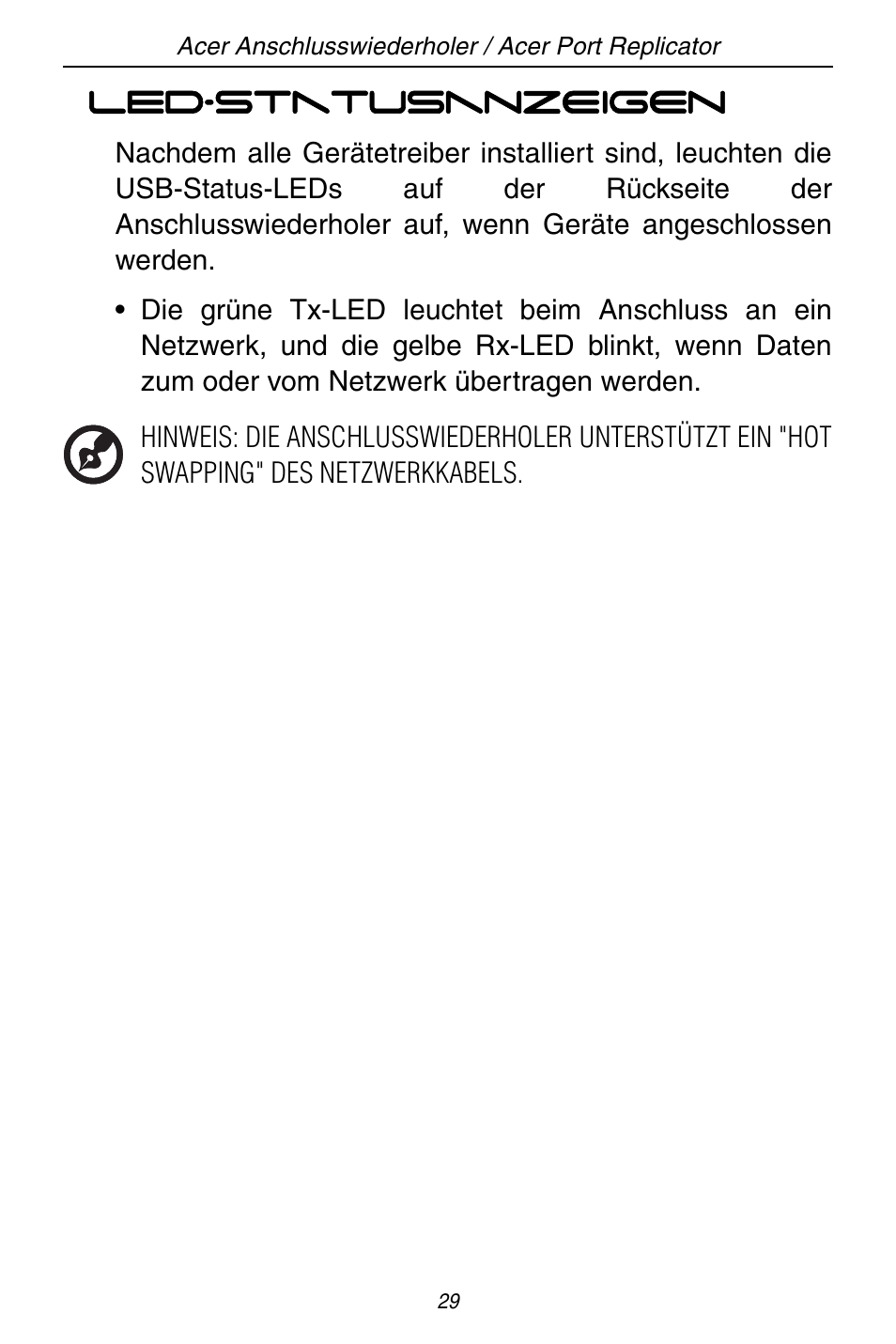 Acer ACP45 USB port replicator User Manual | Page 29 / 150