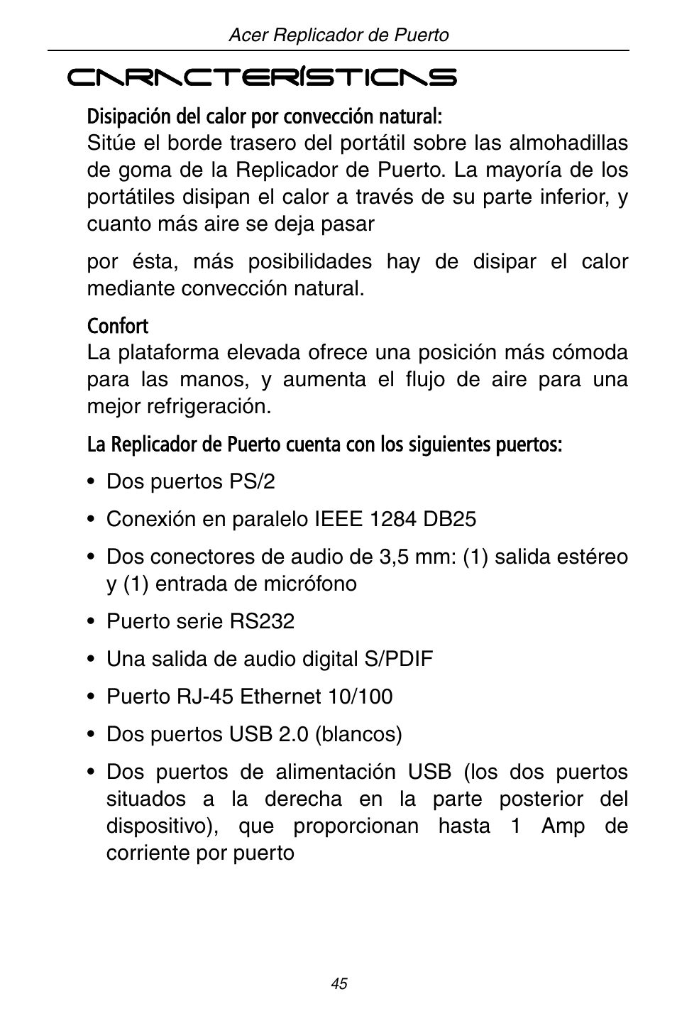 Acer ACP45 USB port replicator User Manual | Page 45 / 150
