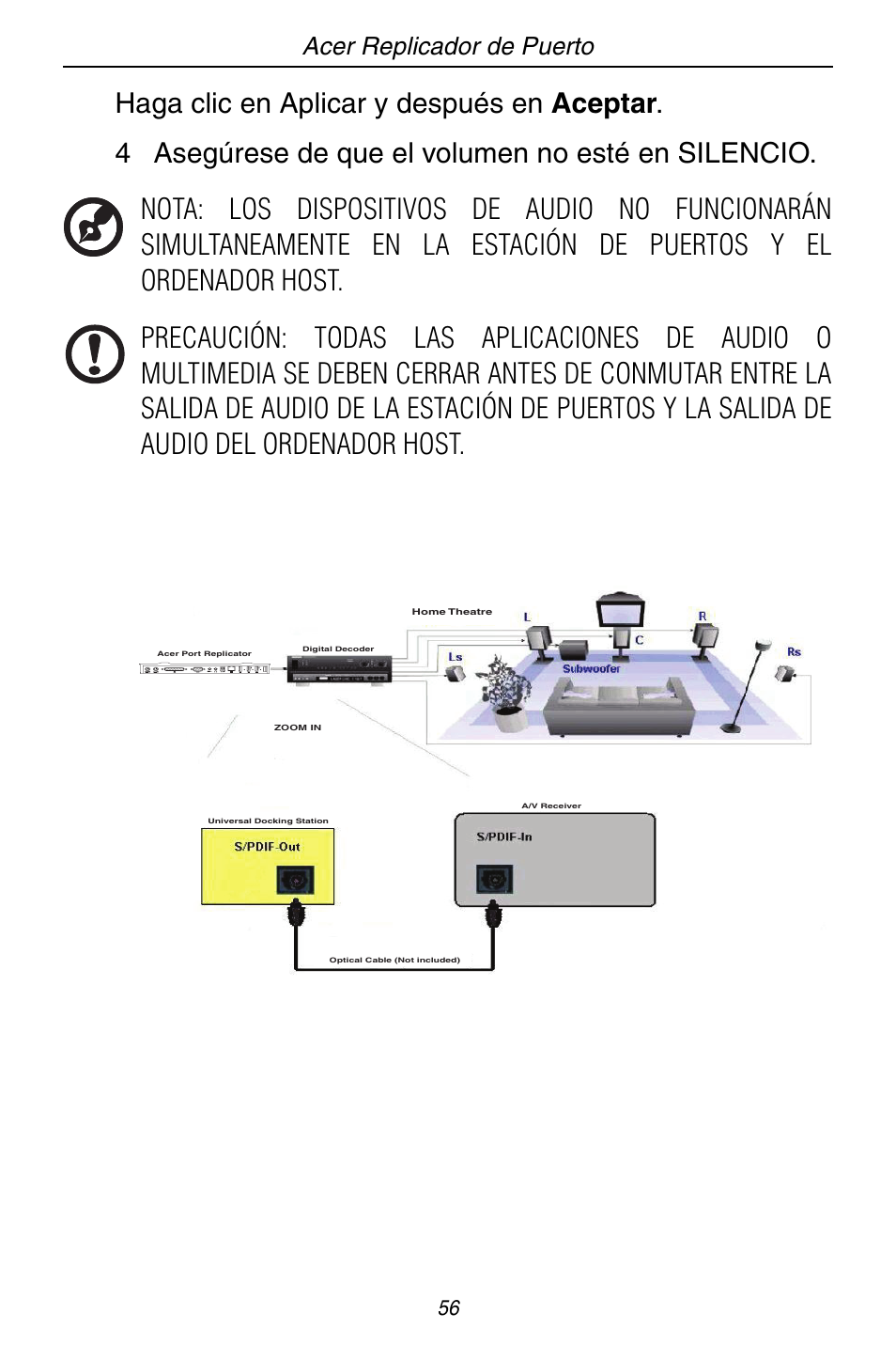 Acer replicador de puerto | Acer ACP45 USB port replicator User Manual | Page 56 / 150
