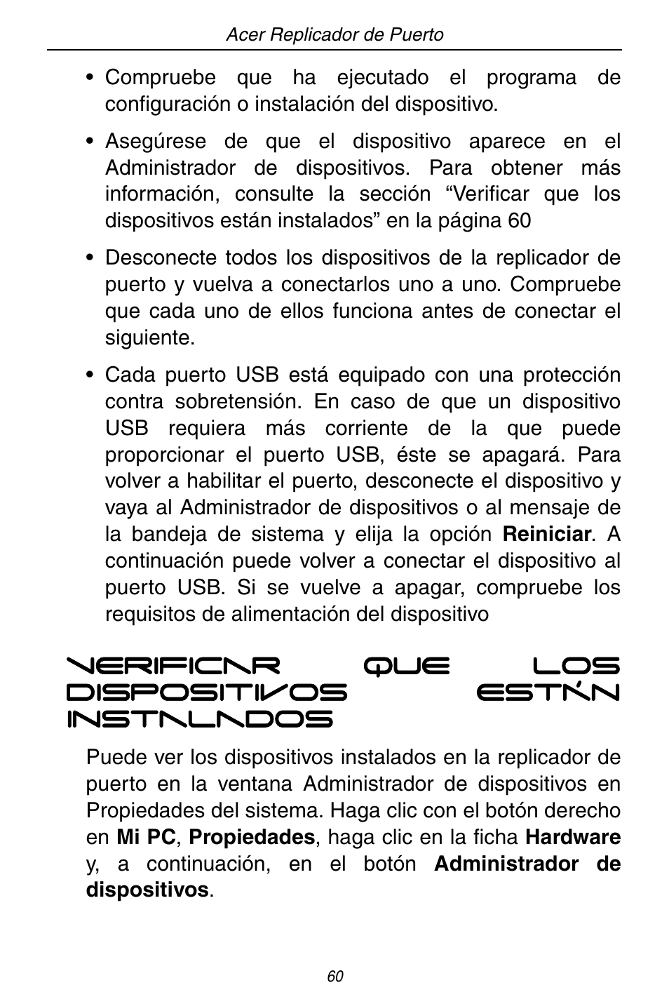 Acer ACP45 USB port replicator User Manual | Page 60 / 150