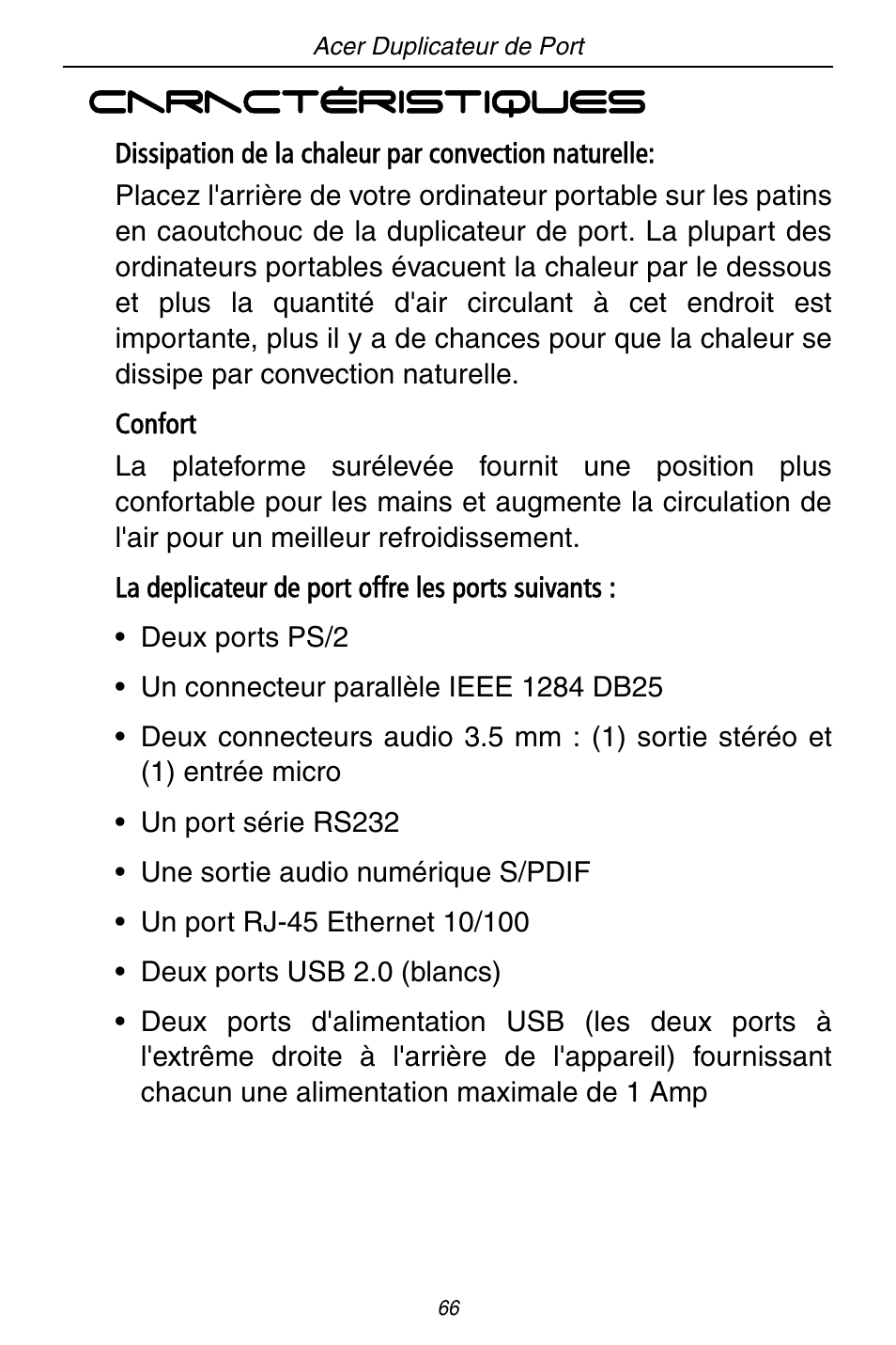 Acer ACP45 USB port replicator User Manual | Page 66 / 150